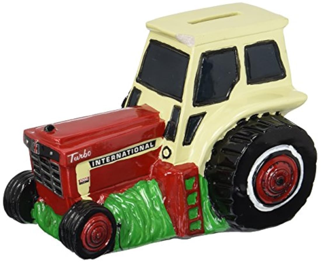Alcancia con forma de tractor.