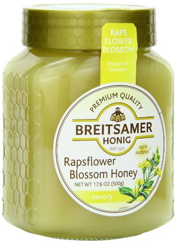 Breitsamer Rapsflower Blossom Honey Jar, 17.6 onzas
