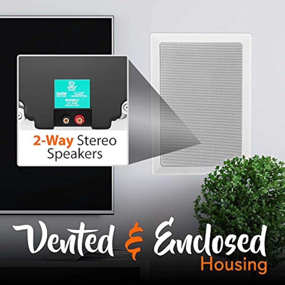 Parlantes cerrados de pared PYLE-HOME PDIW67