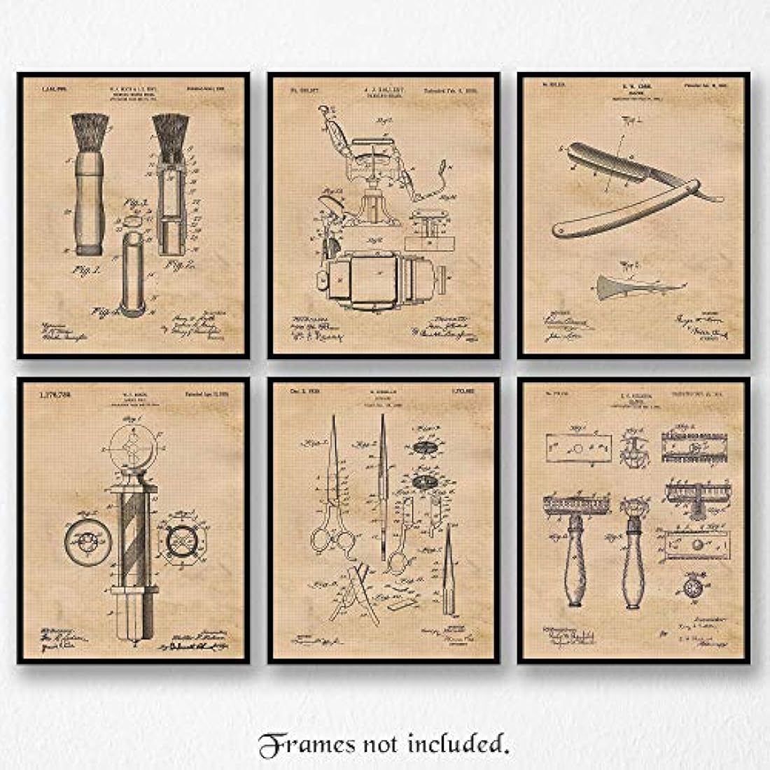 Impresiones de carteles vintage de arte de barbero