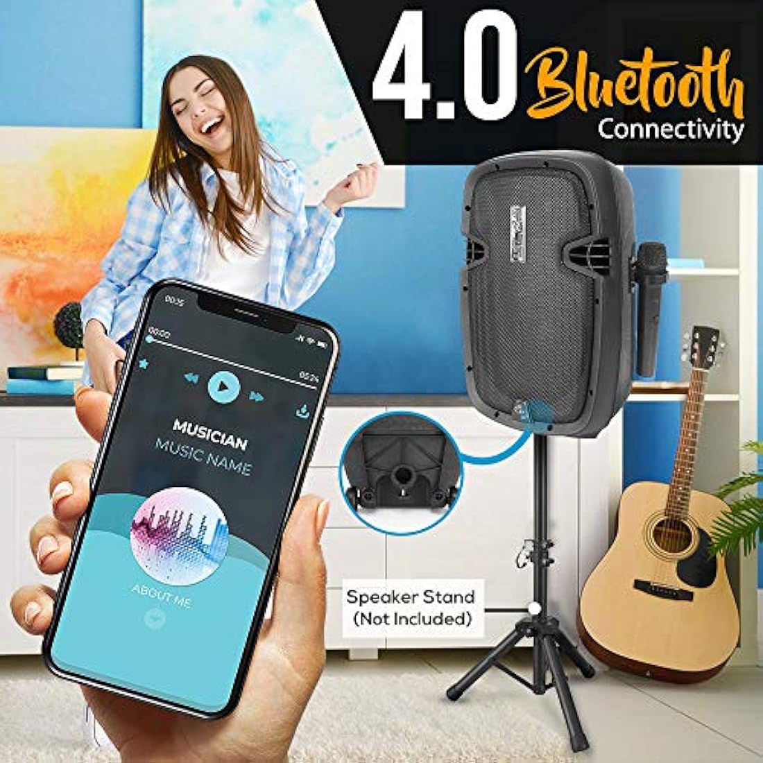 Parlante Portátil con Bluetooth PYLE-PRO PPHP108WMU