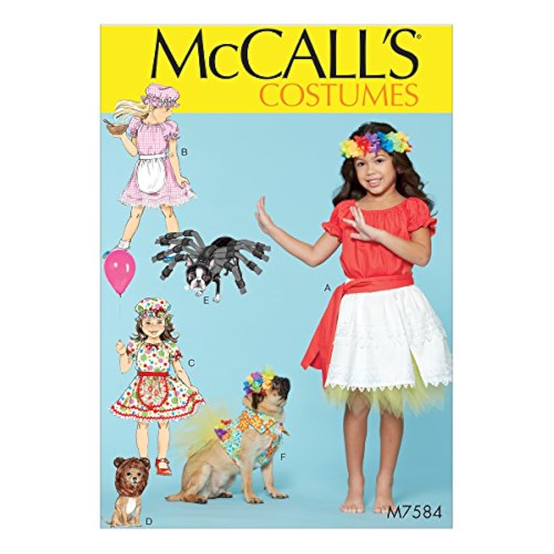 McCall patrones m7584kid perro disfraces