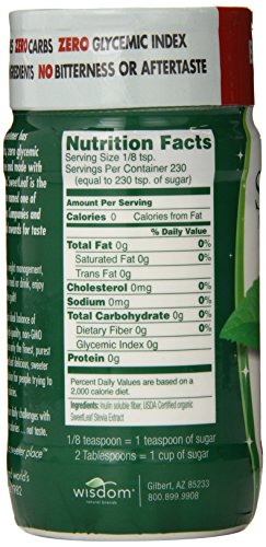 Edulcorante natural de la hoja de stevia.