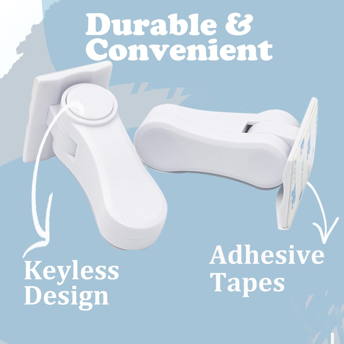 Bloqueo de manija para puertas, 6 unidades, sin taladros, seguro