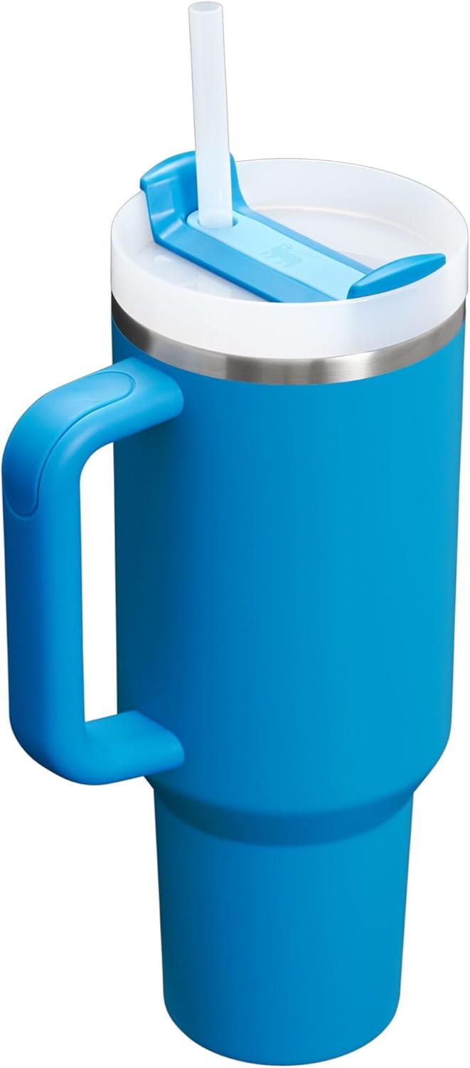 Stanley Quencher H2.0 FlowState - Vaso acero inoxidable con tapa y popote para agua, té helado o café