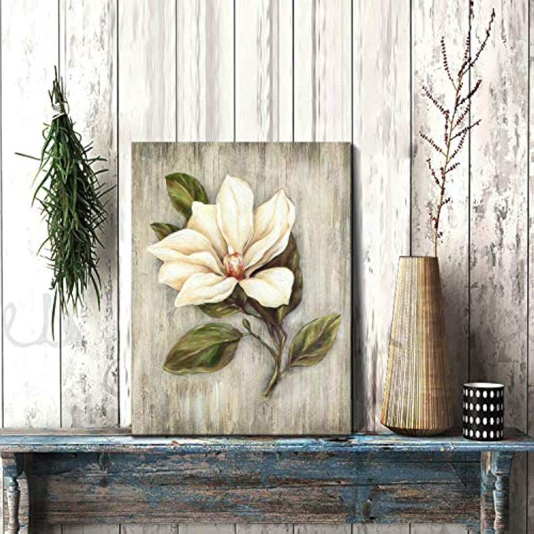 Obra de flores Floral Canvas Magnolia para dormitorio