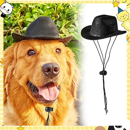 Pai Sence 5 sombreros de vaquero para perros pequeños, con ajuste ajustable, para cachorros y mascotas, gatos, disfraz occidental, accesorios de aseo