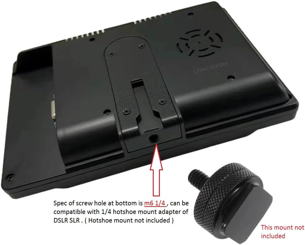 Monitor Mini 7” HD 1080P, Pantalla LCD 1024x600, Portátil