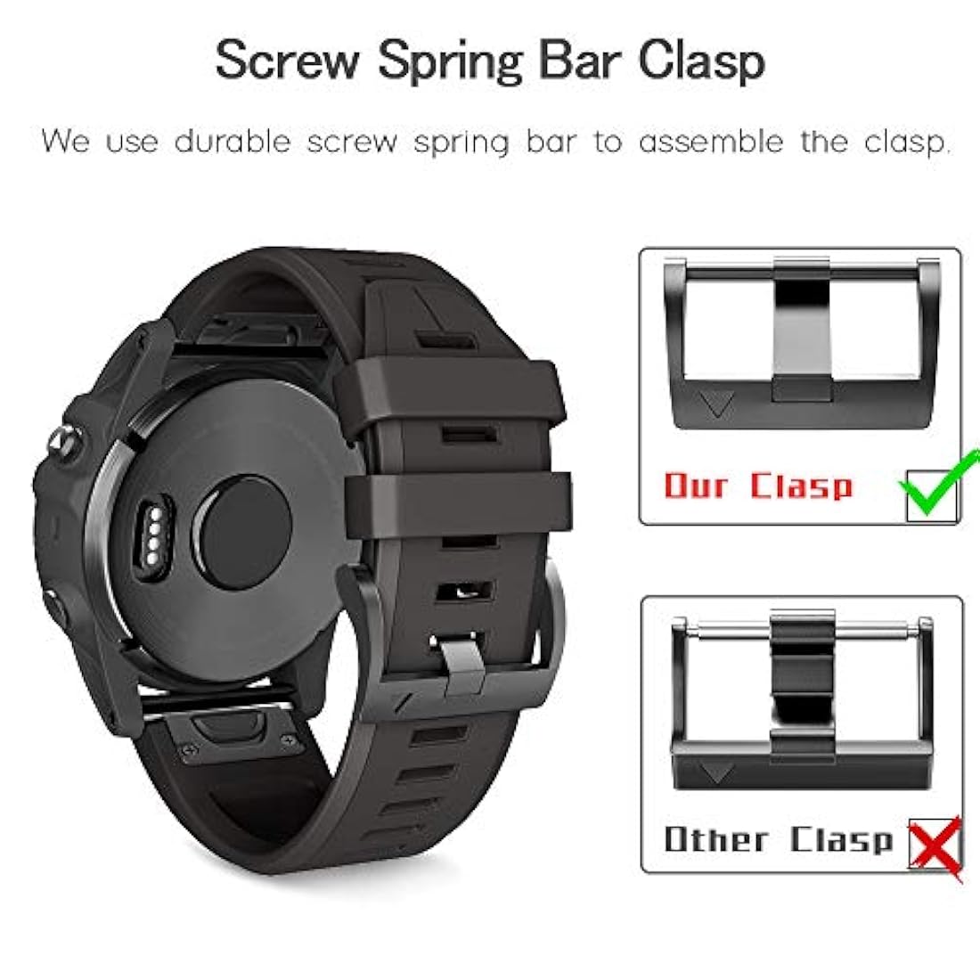 Correa de repuesto de silicona para reloj inteligente Fenix