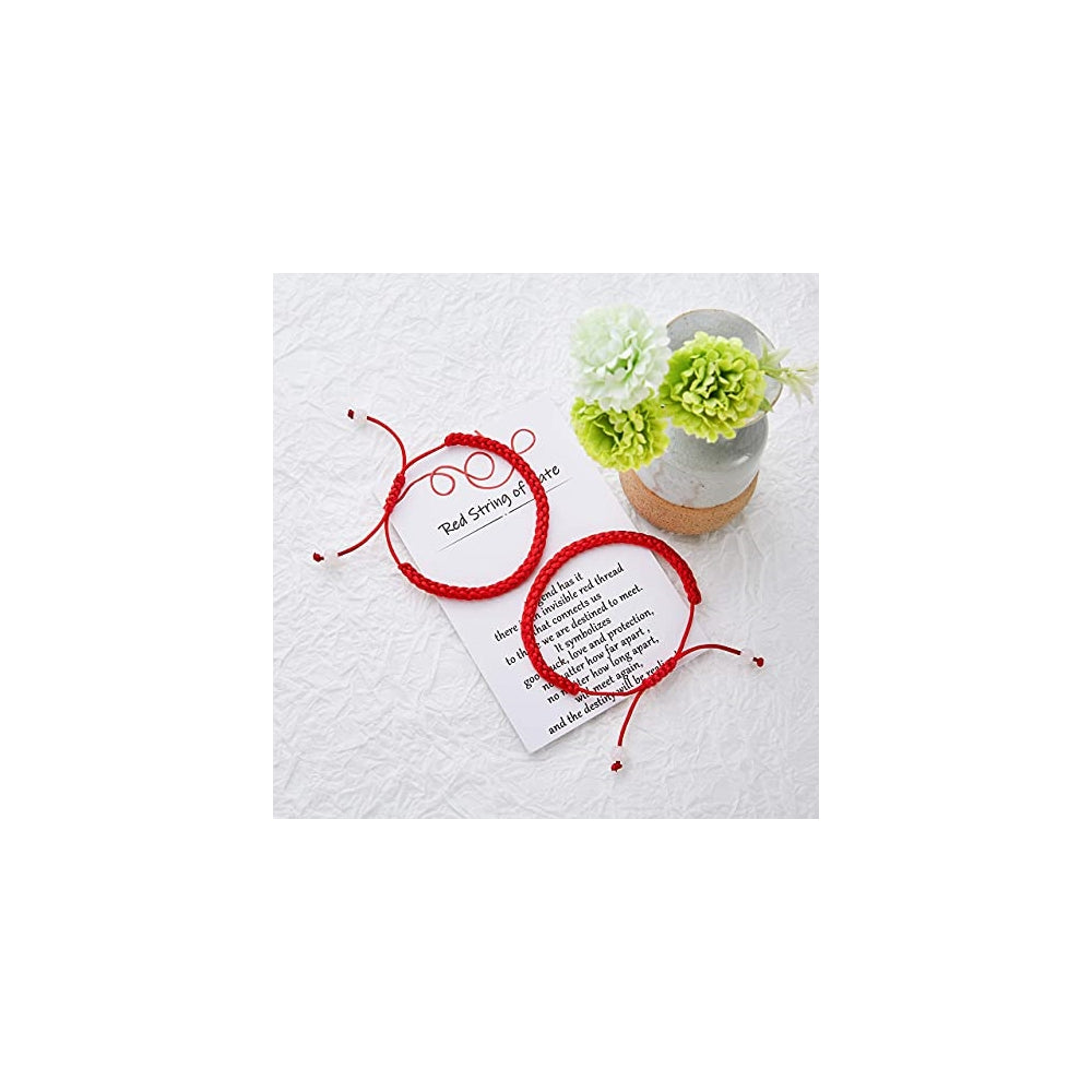 Pulseras y tobilleras roja de protección la buena suerte