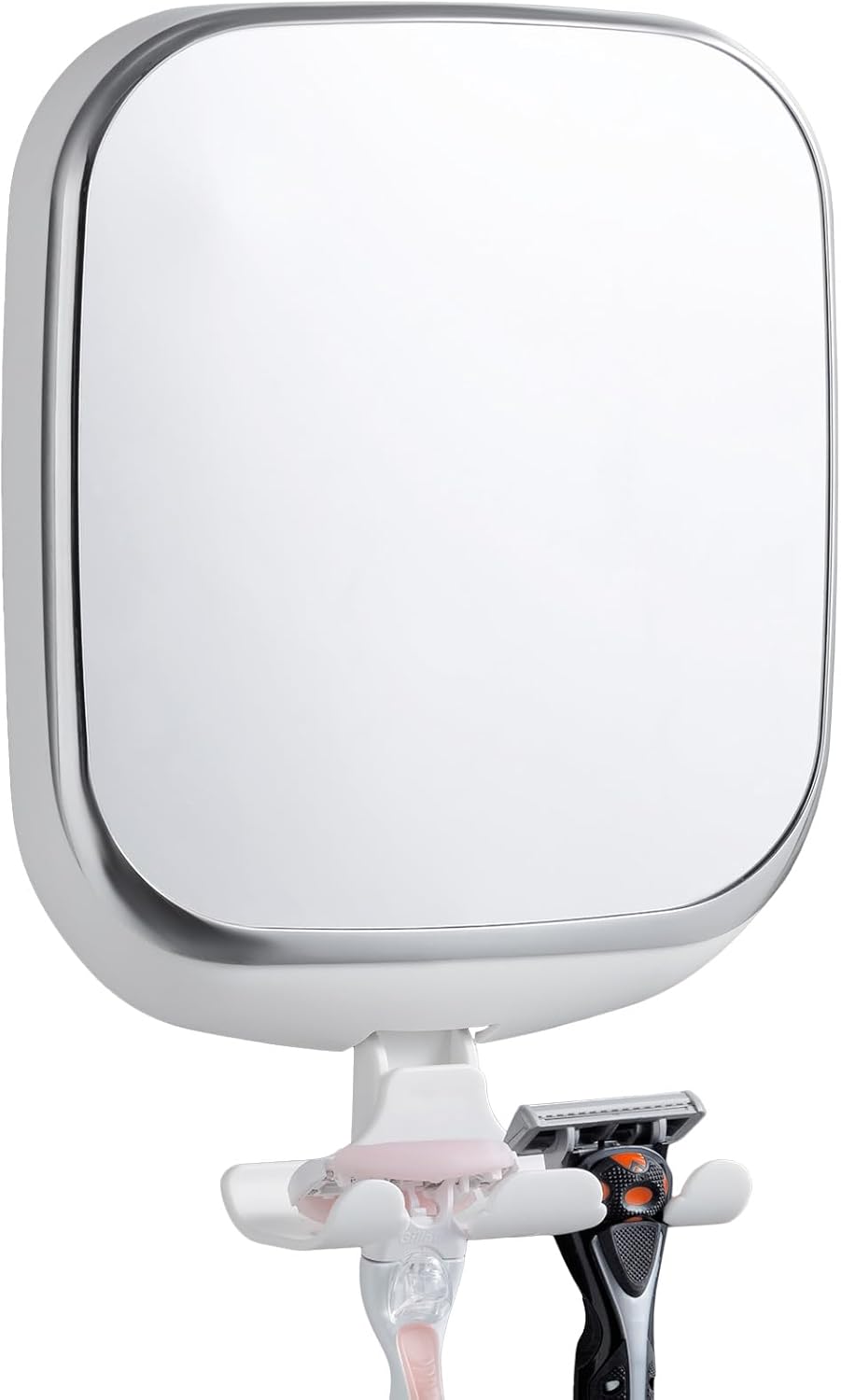 Espejo de ducha antivaho con soporte para maquinilla