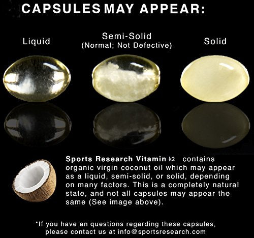 Vitamina K2 (como MK7) 100 mcg con aceite de coco