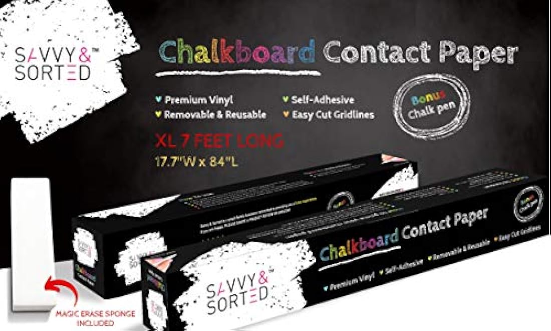 Papel de contacto de pizarra negra XL