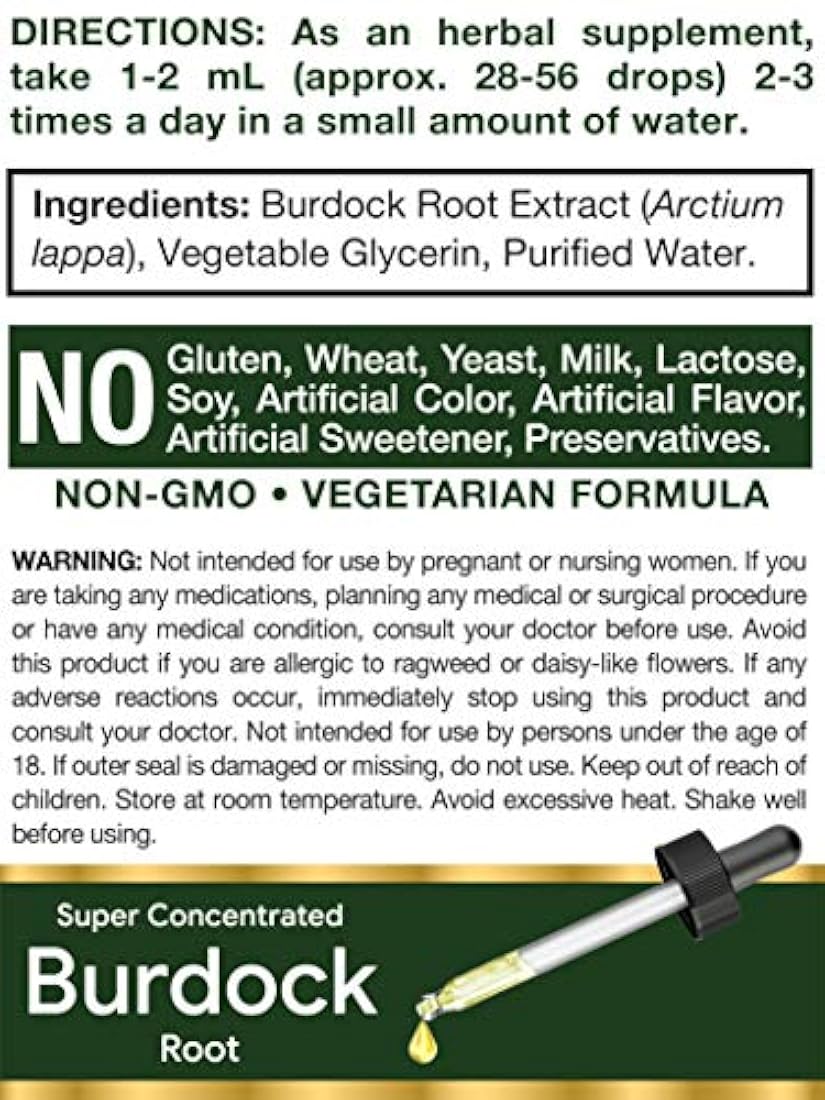 Tintura de raíz de bardana, 2 fl oz, Vegetar