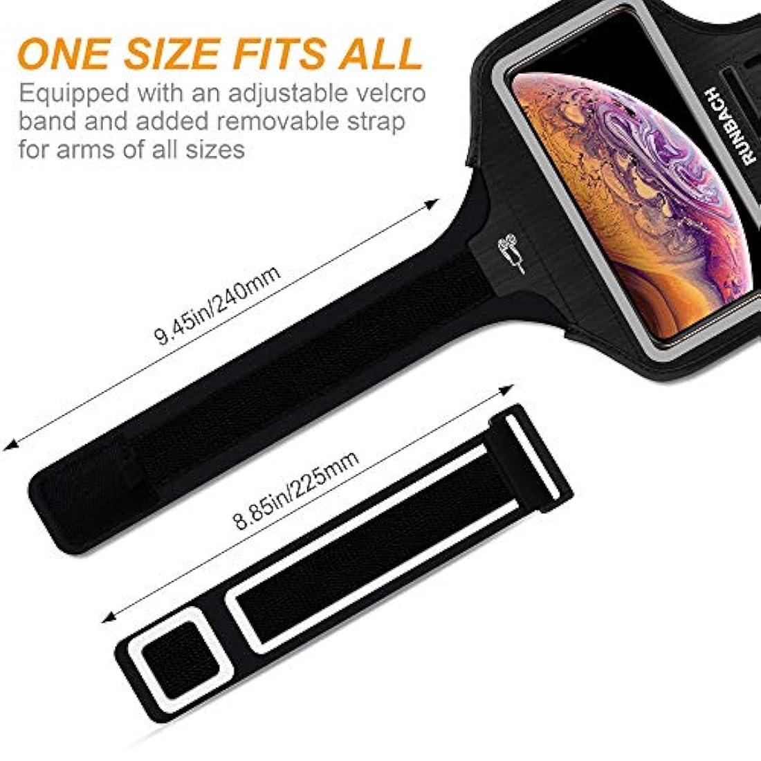 Brazalete a prueba de sudor para correr ejercicio gimnasioa