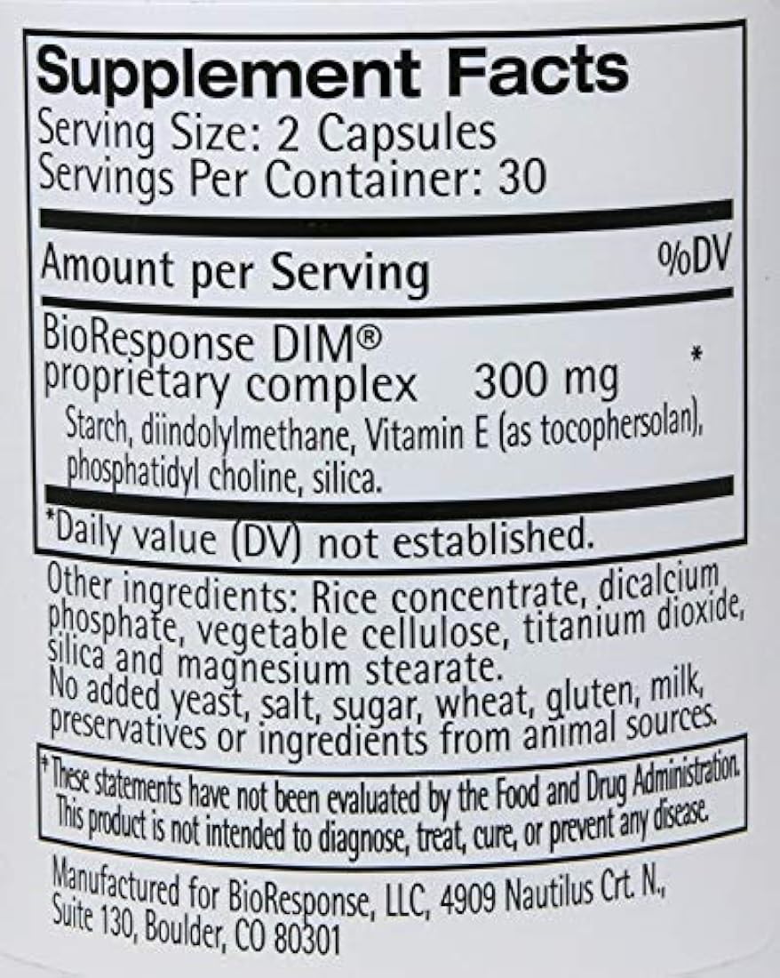 Bioresponse Dim 150 mg 60 Cápsulas