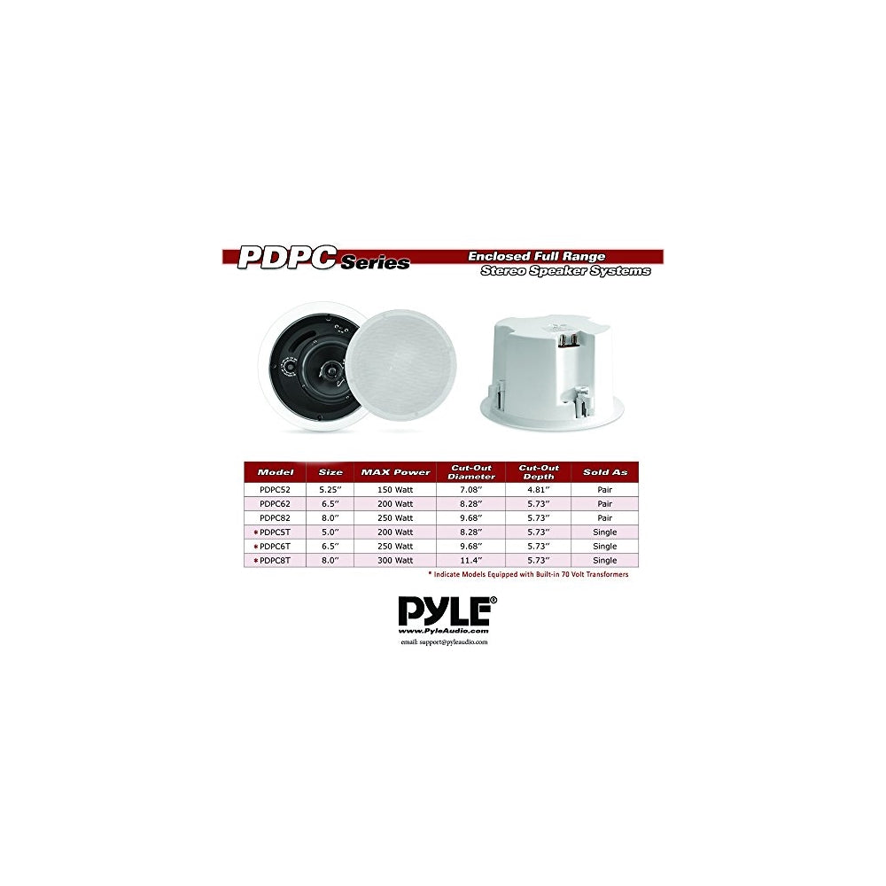 Parlantes o altavoces empotrados en techo PYLE-HOME PDPC6T