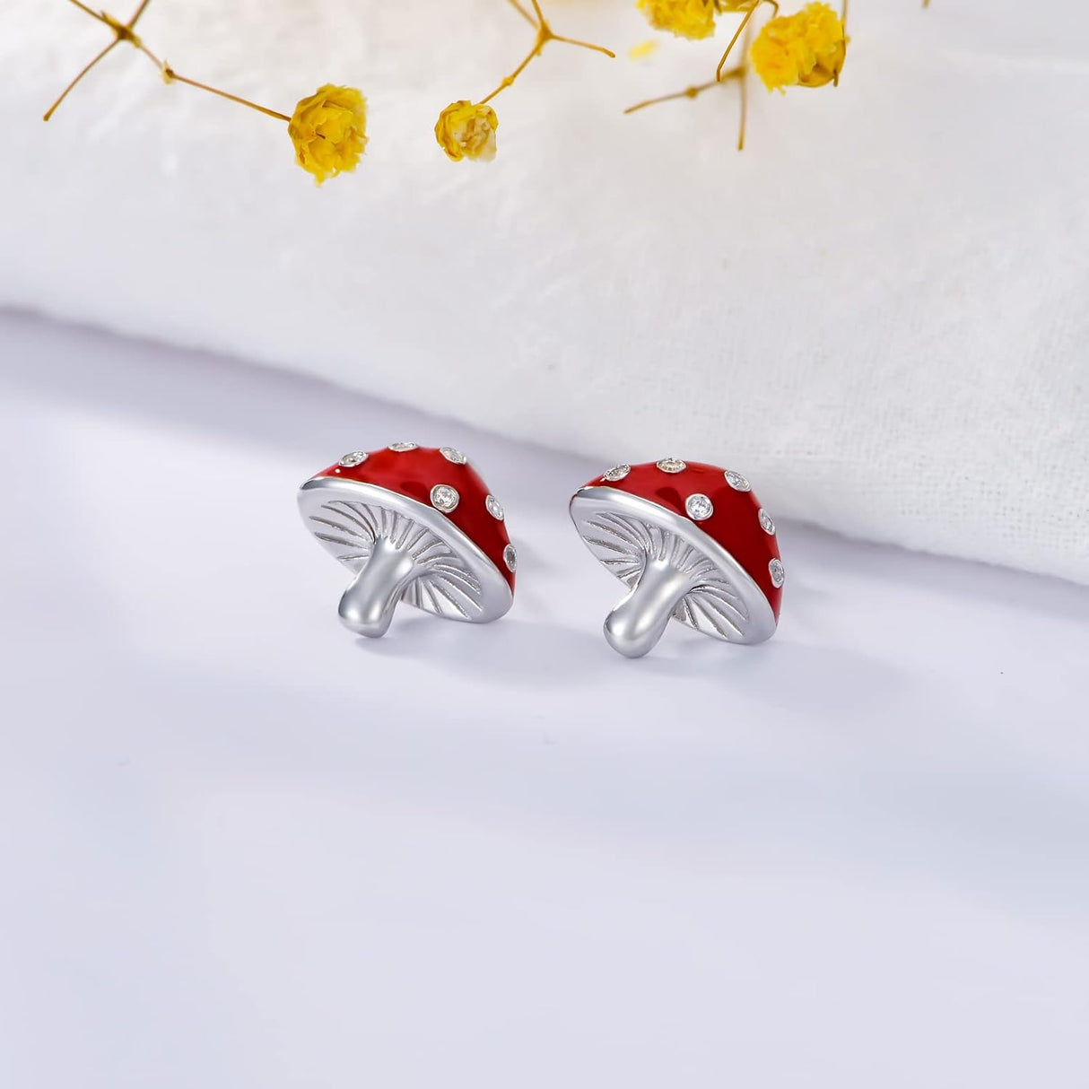 Aretes de hongos para mujeres