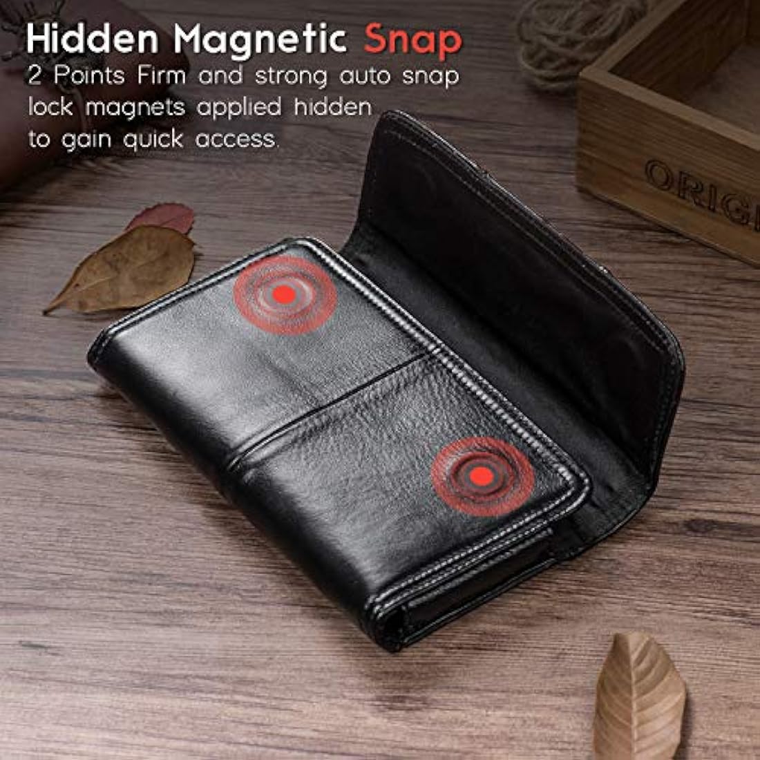 Hengwin Premium - Funda de piel horizontal para iPhone Xs