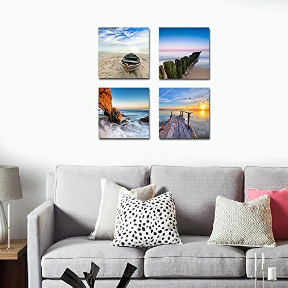 Wieco Art Giclee Lienzo decorativo a pared de vista al mar