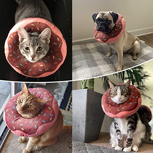 COLLAR de recuperación de donas para gatos y cachorros, suave y ajustable, protector de cuello en E para mascotas después de la cirugía, apto para gatitos, perros pequeños