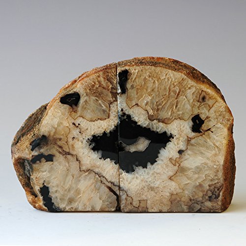 Sujetalibros de ágata negra