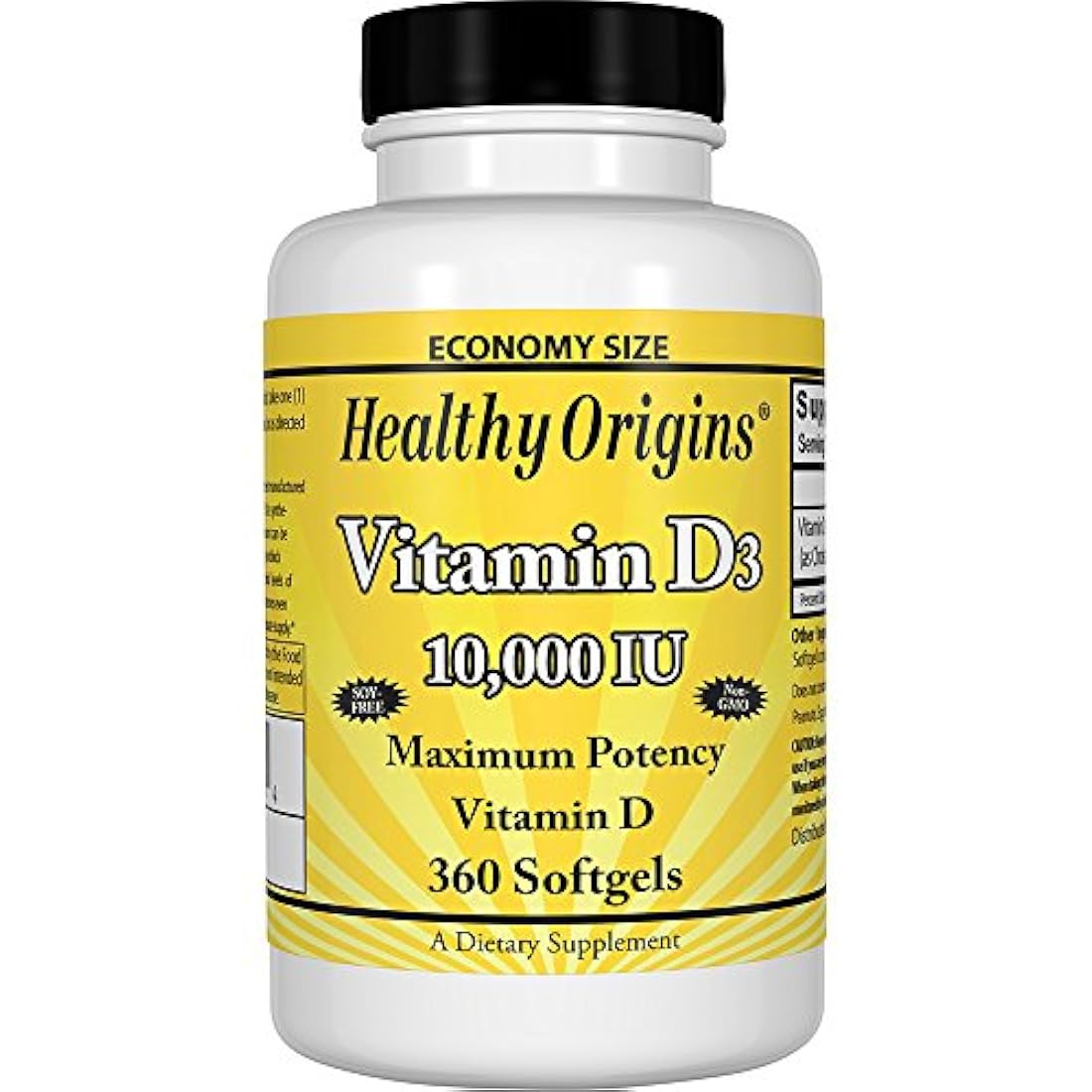 Healthy Origins Vitamina D3 Geles 10, 000 Lanolina, geles