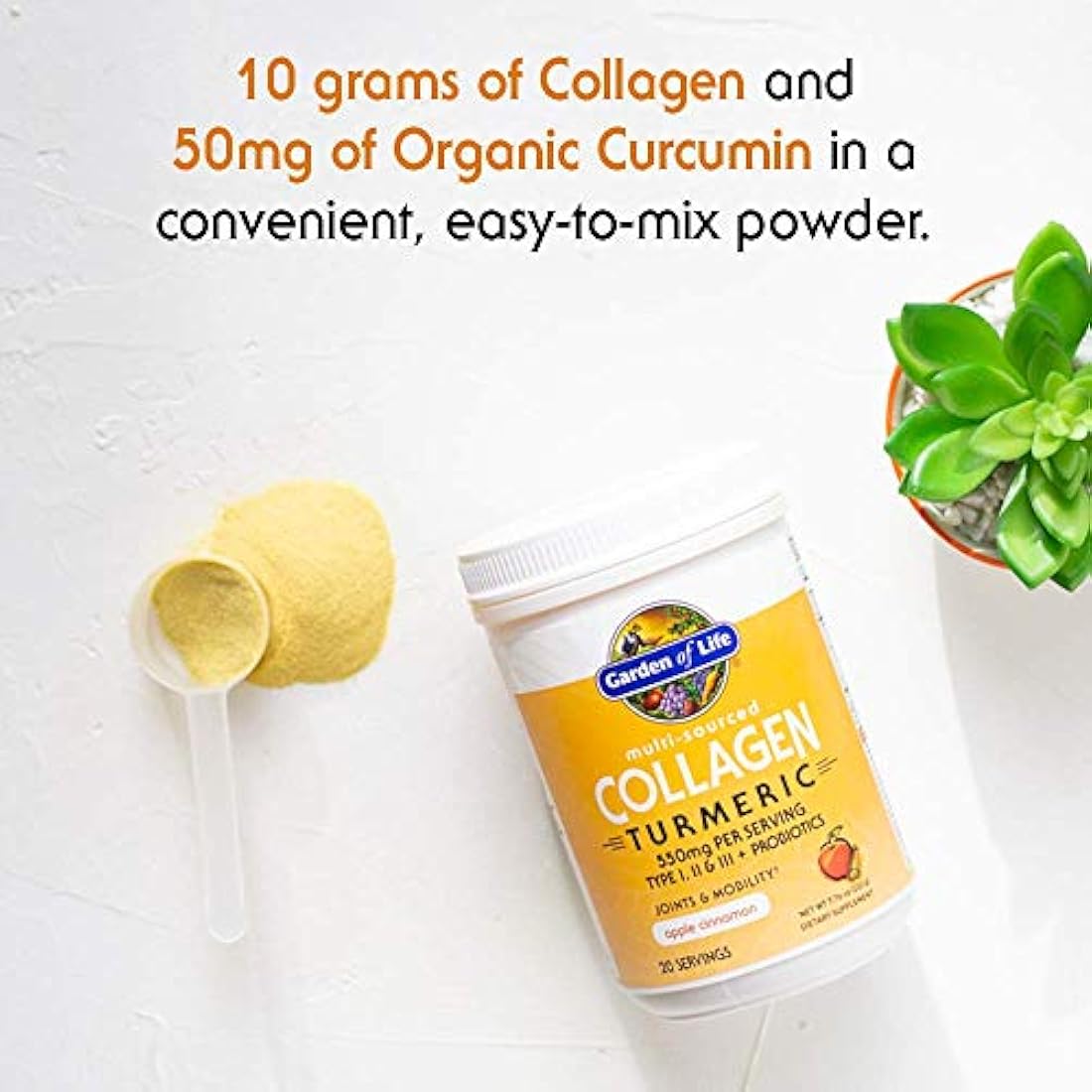 Garden of Life Cúrcuma de colágeno multifunción canela manz