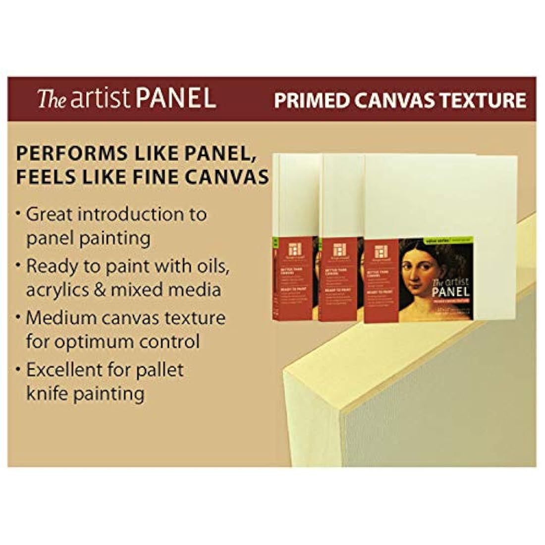 Ampersand Art Supply Panel de arte de textura de lienzo