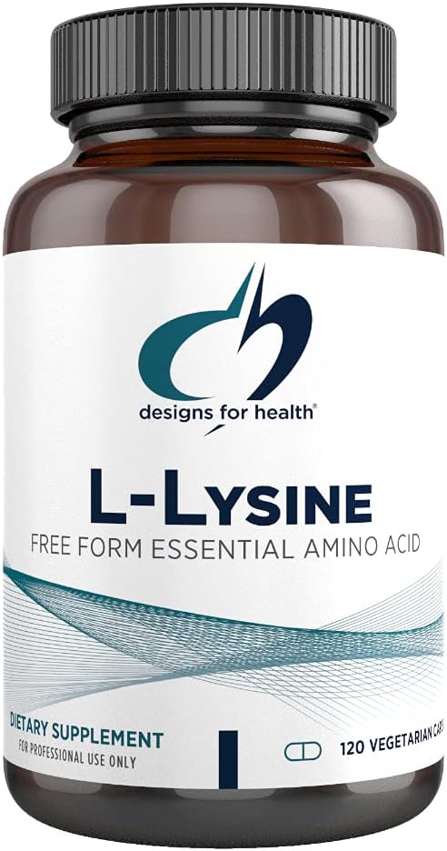 Suplemento L-Lisina HCL 1500mg - Designs for Health 120 Cápsulas