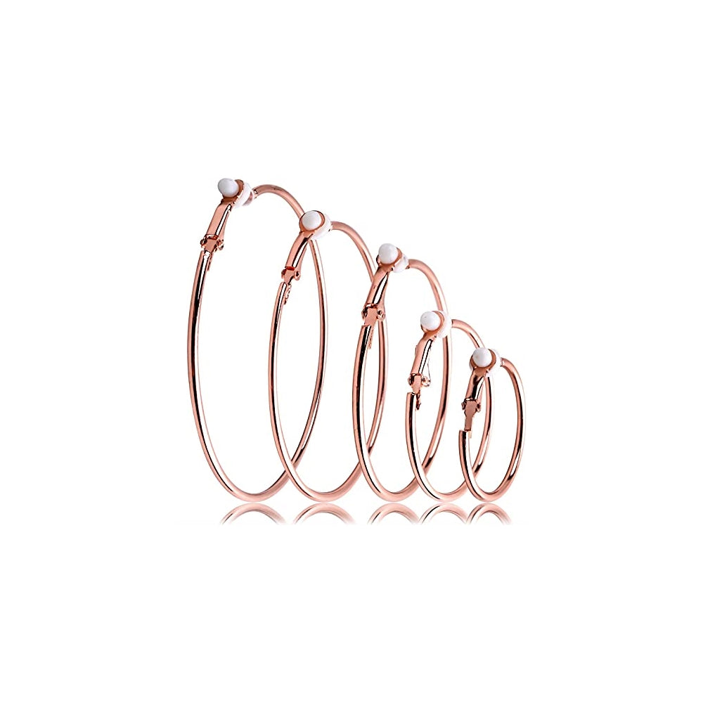 Aretes de pendientes de clip de aro para mujeres