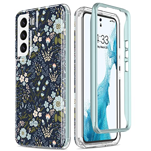 ESDOT Funda para Samsung Galaxy S22 Plus, grado militar, prueba de caídas de 21 pies, resistente, con diseños de moda para mujeres y niñas, funda protectora para teléfono Galaxy S22+ Plus 6.6 pulgadas, con flores pequeñas