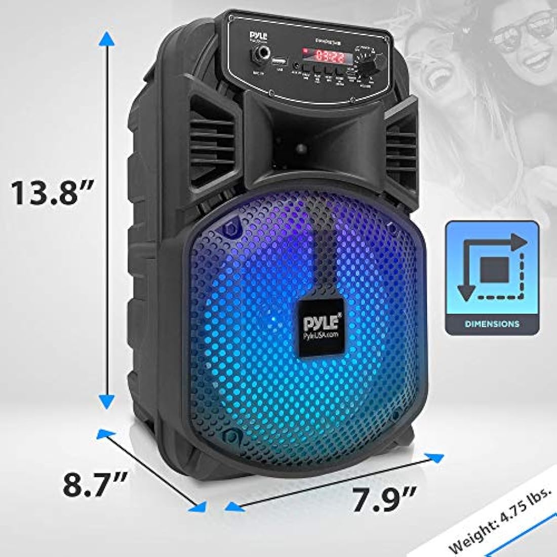 Parlante Portátile Bluetooth PYLE-PRO PPHP834B