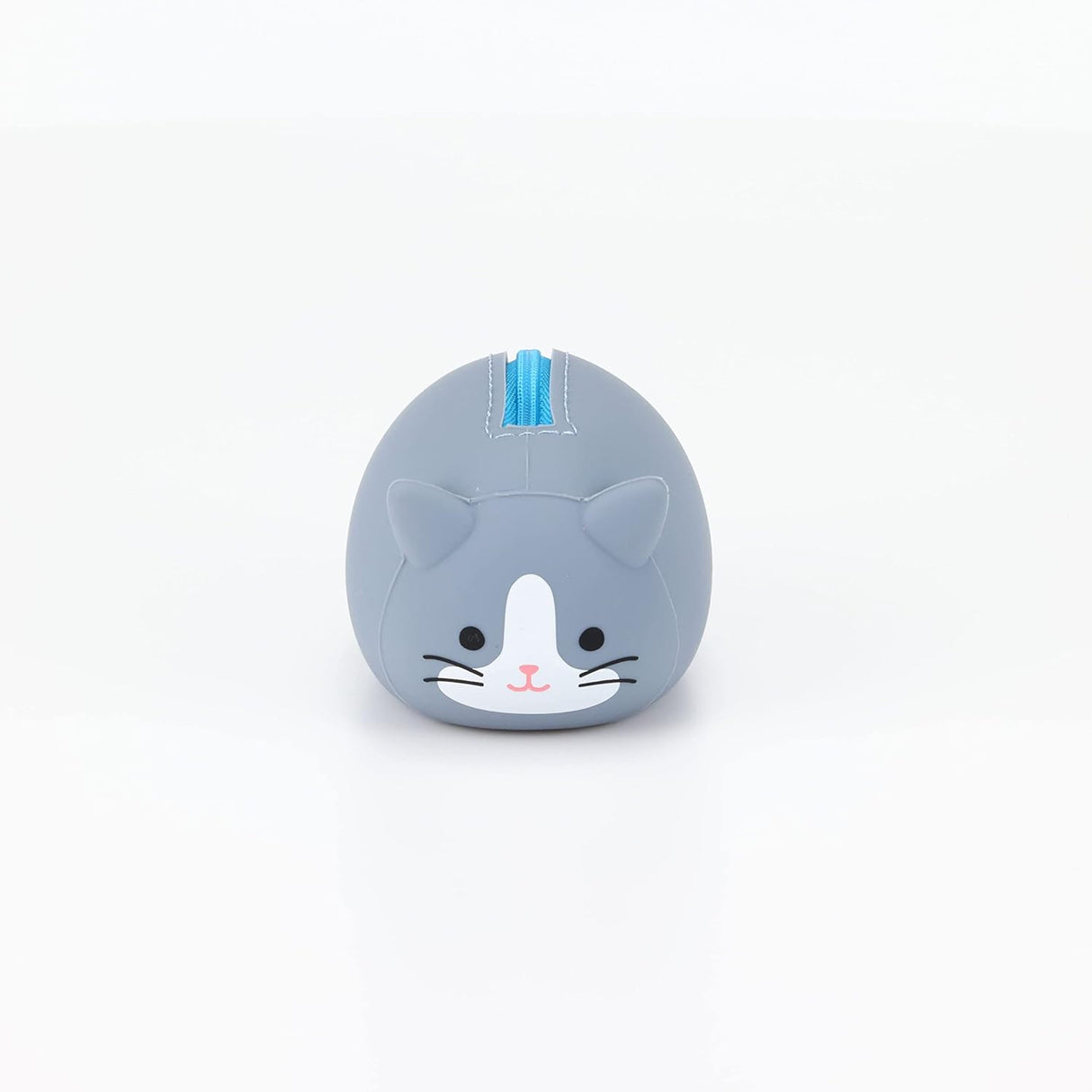 Bolso con cremallera mini horizontal Gato Gris (A7780-4)