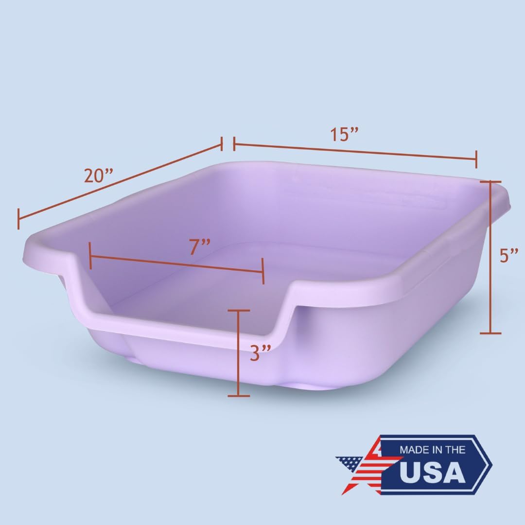 Arenero pequeño color lavanda, duradero y seguro NE14pets