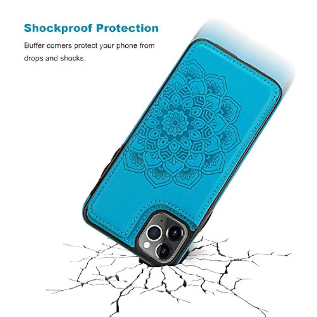 Funda tipo cartera para iPhone 11 Pro Max con tarjetero