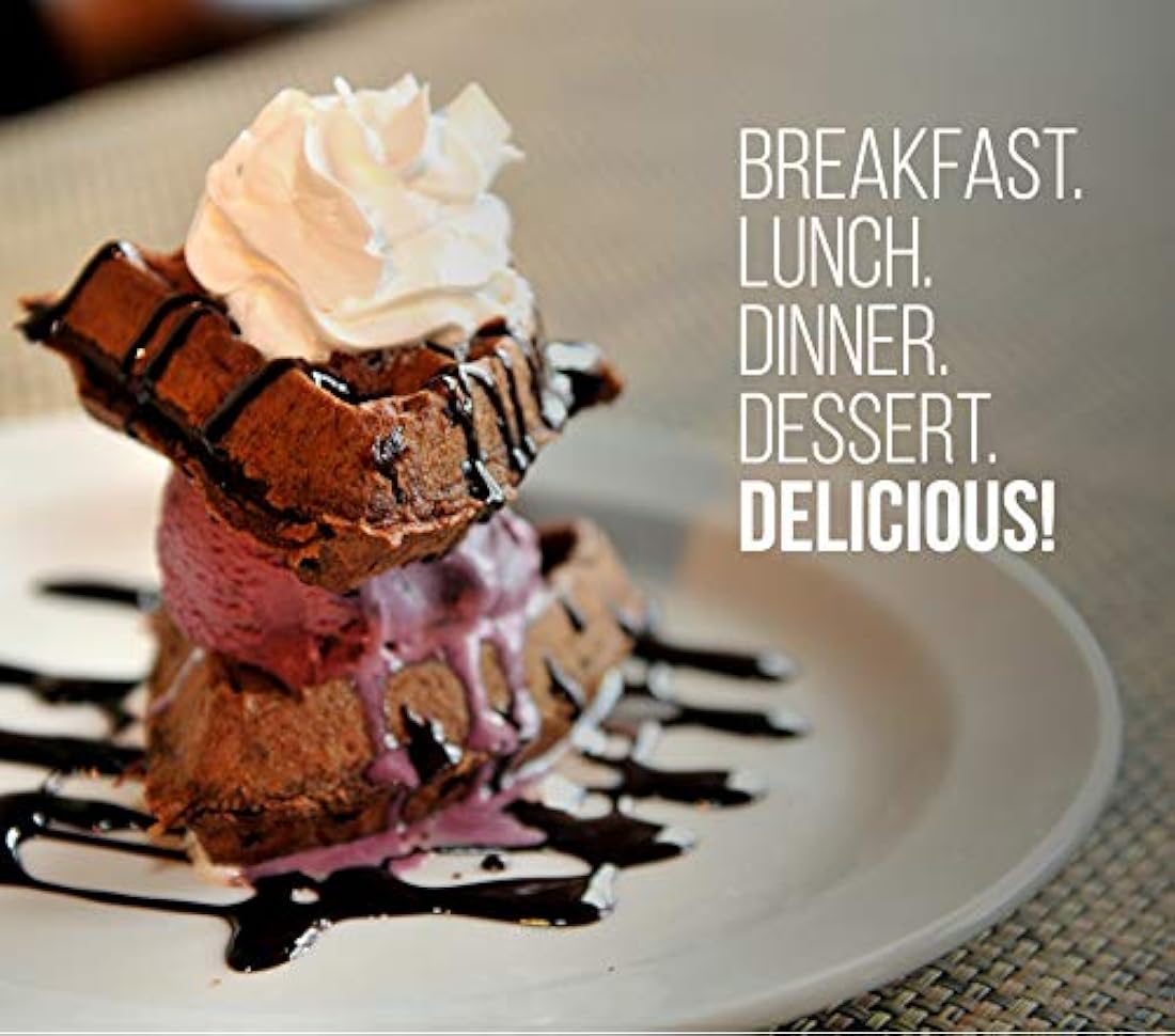 Chefman - Waffle belga antidesbordamiento, , , Rojo