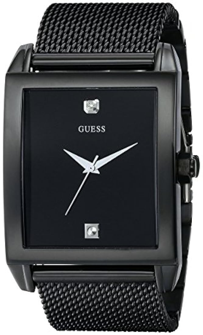 Reloj de malla de diamante genuino rectangular