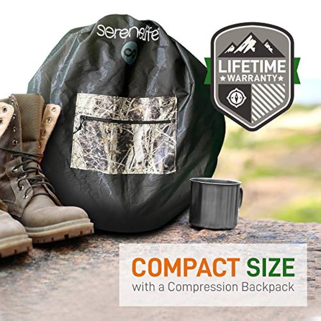 Carpa para dos personas resistente al agua SERENELIFE SLHT39