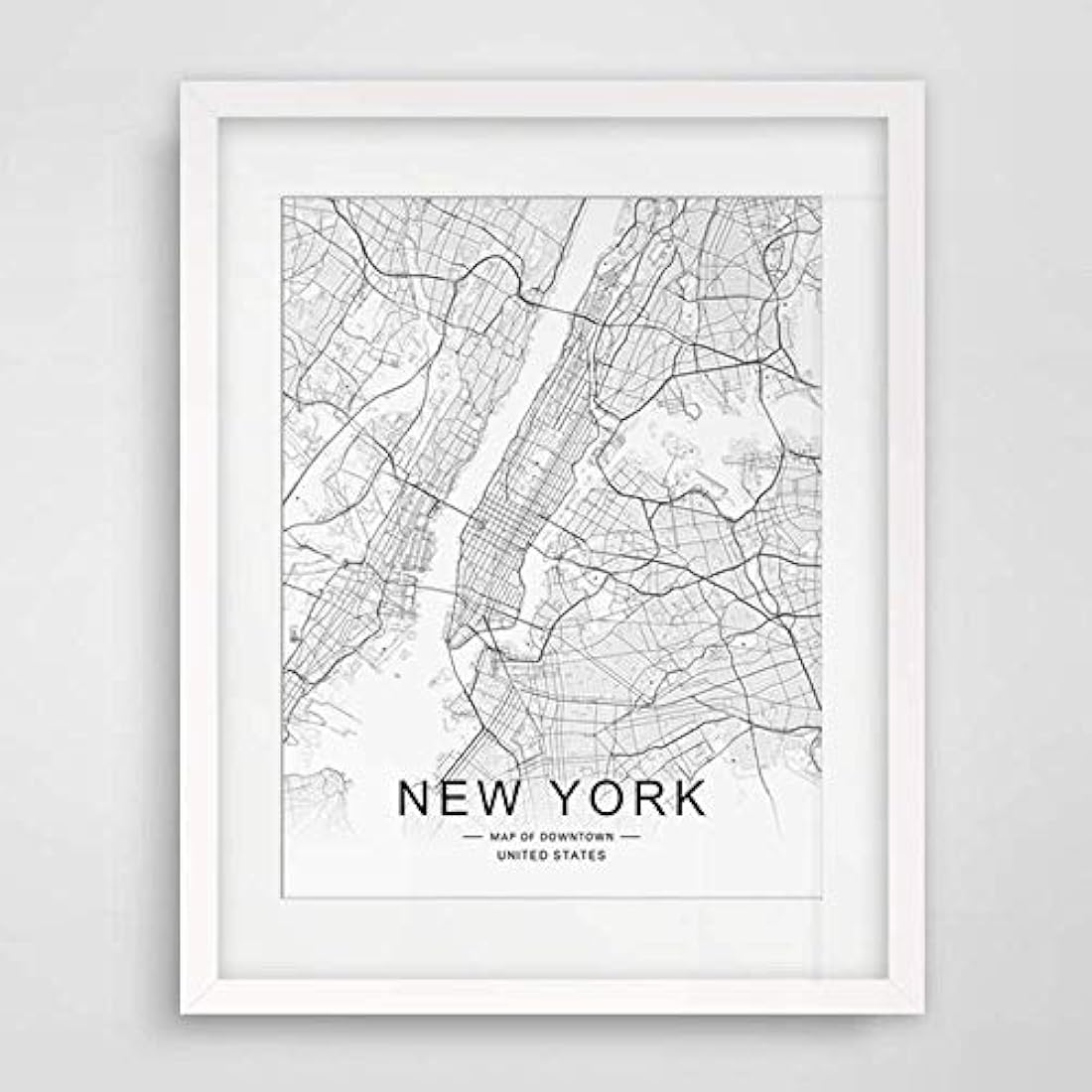 Impresión - Mapa del centro de la ciudad de Nueva York