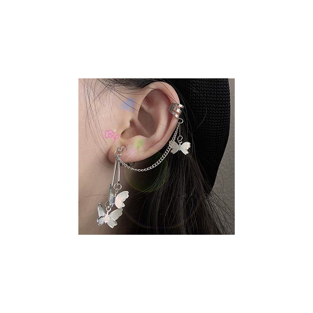 Aretes de cadena para mujer