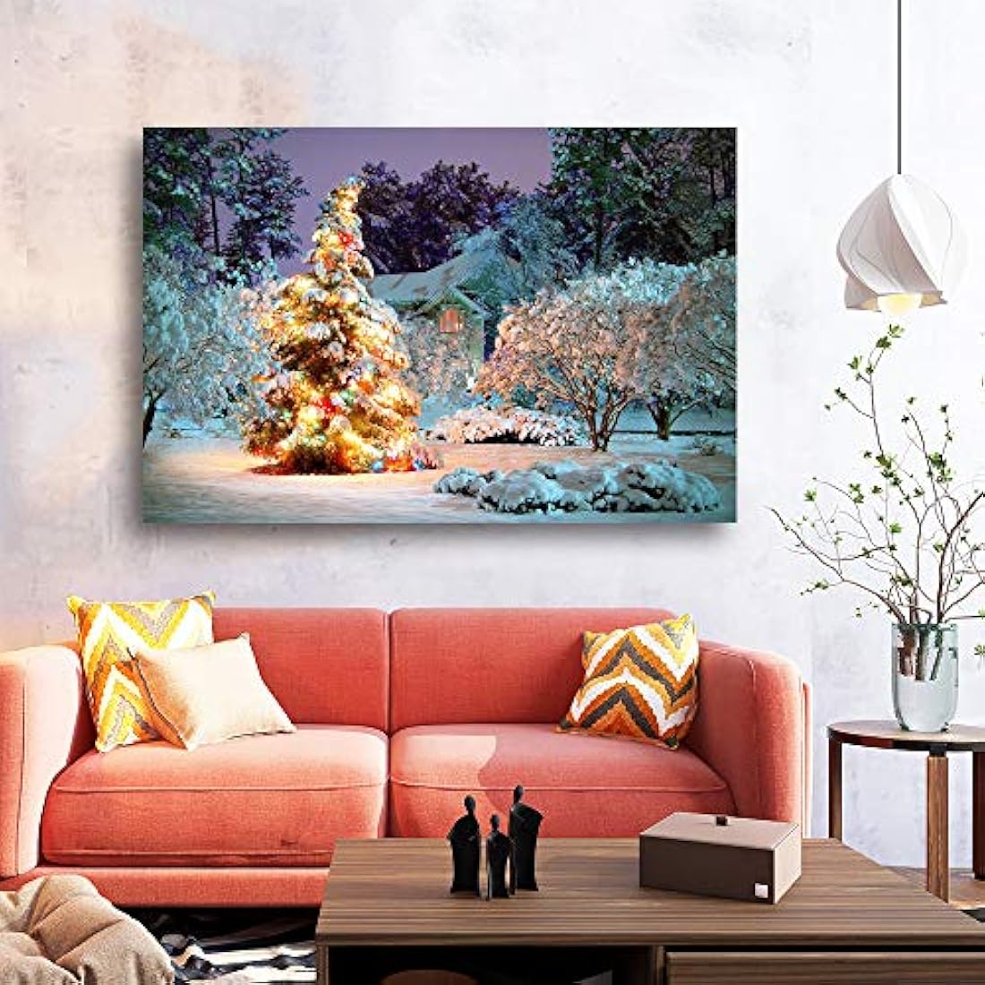 Lienzo decorativo para pared, diseño de Navidad