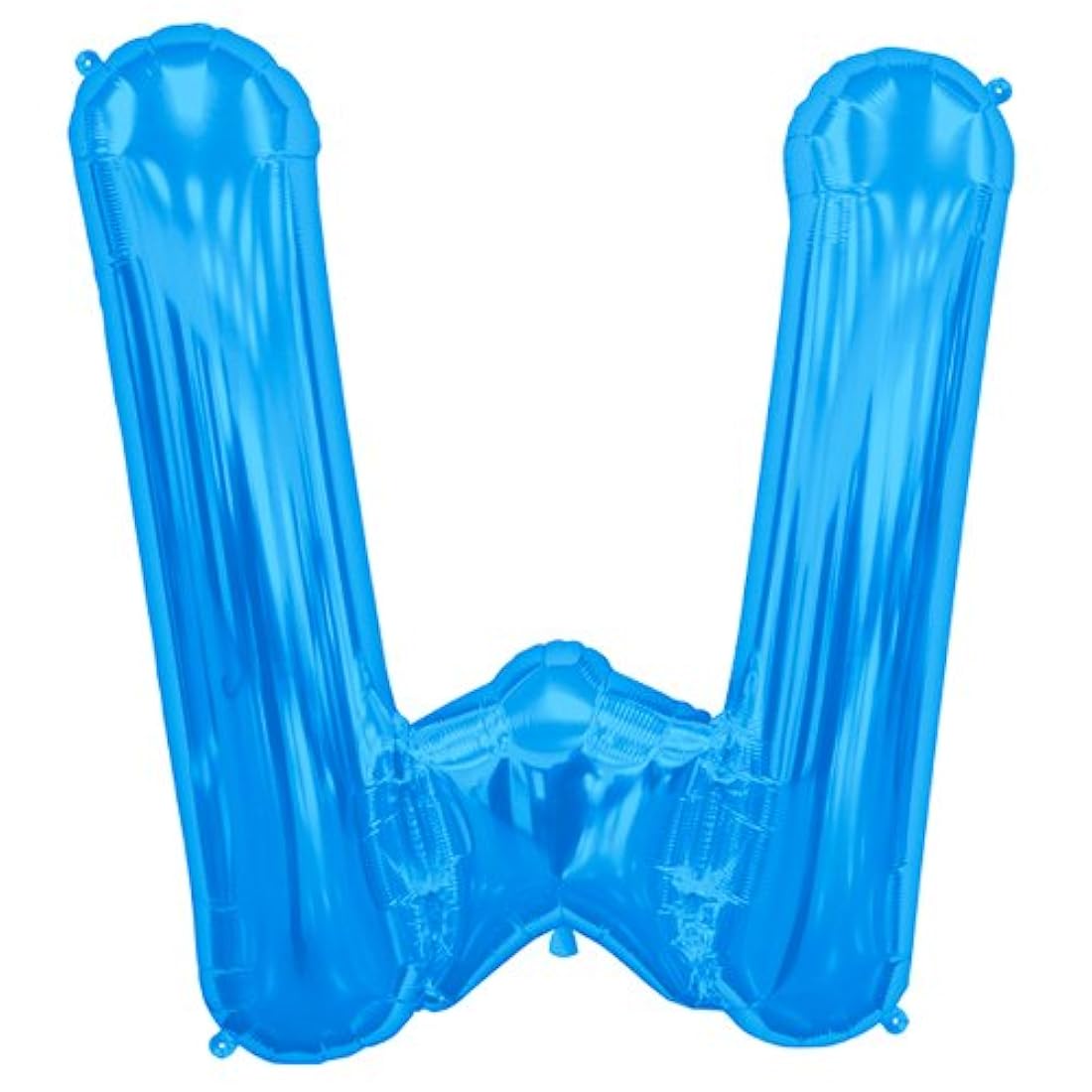 Letra W, color azul, Forma gigante / estupenda, 34, Azul