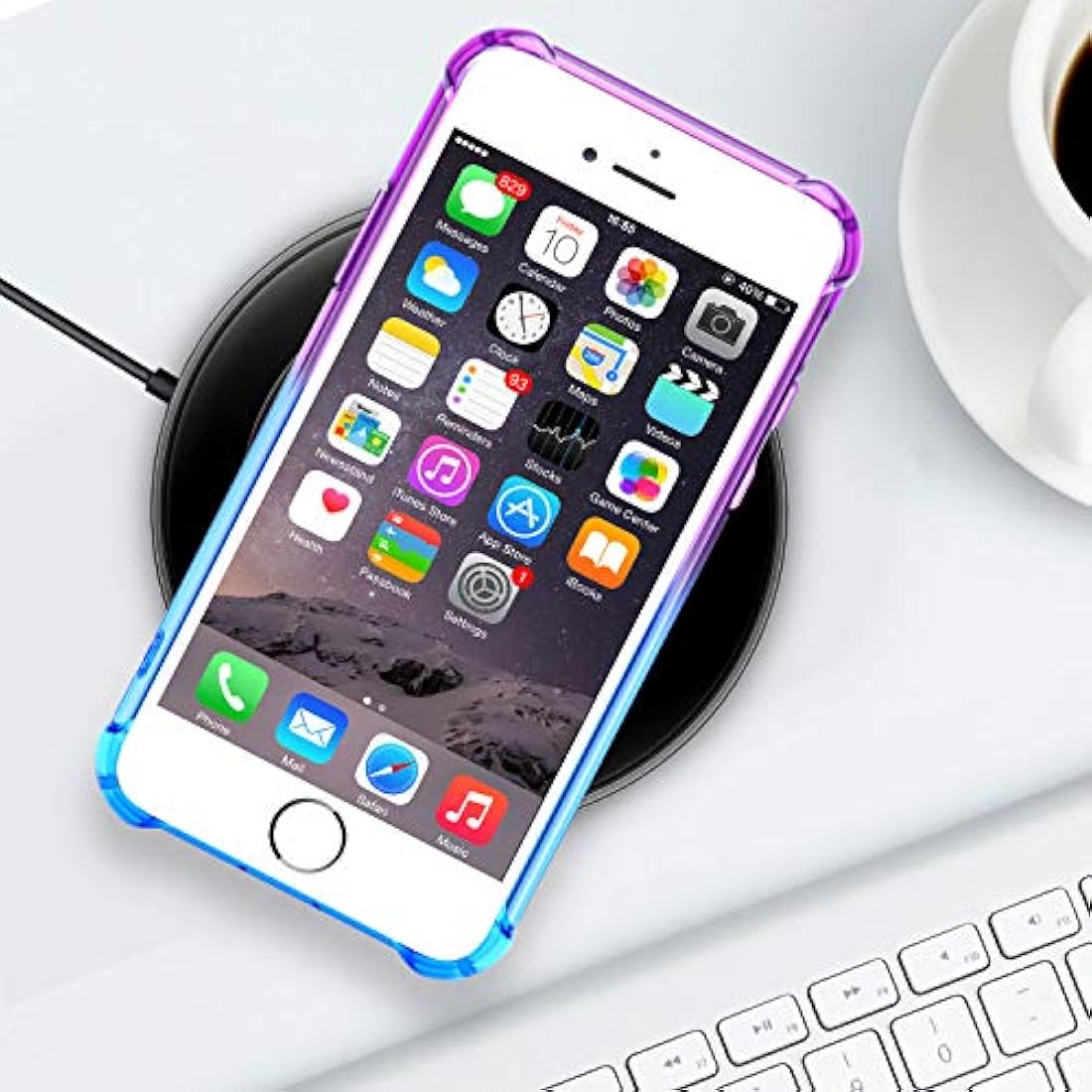 Funda para iPhone 7 Plus, transparente, antiarañazos,delgada