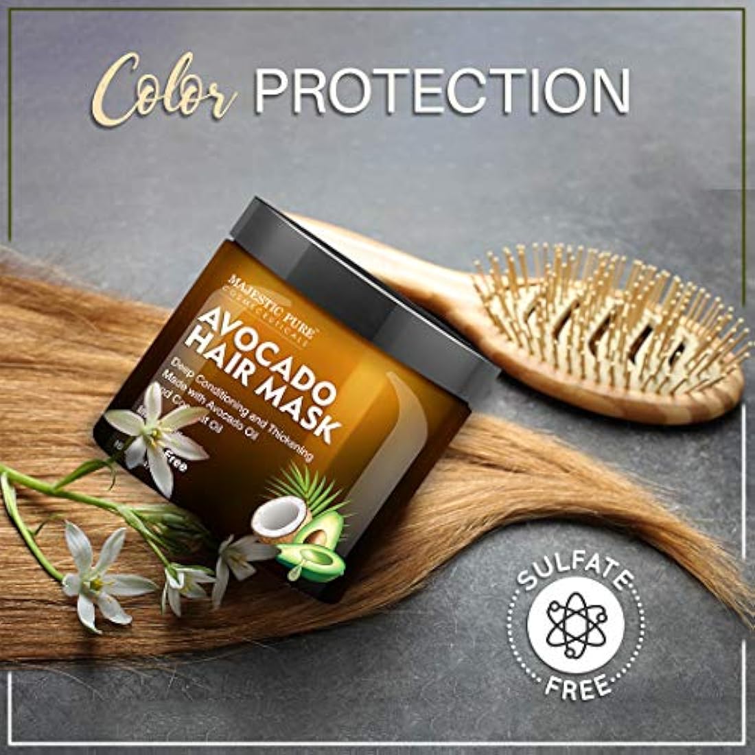 MAJESTIC PURE Mascarilla para el cabello de aguacate y coco