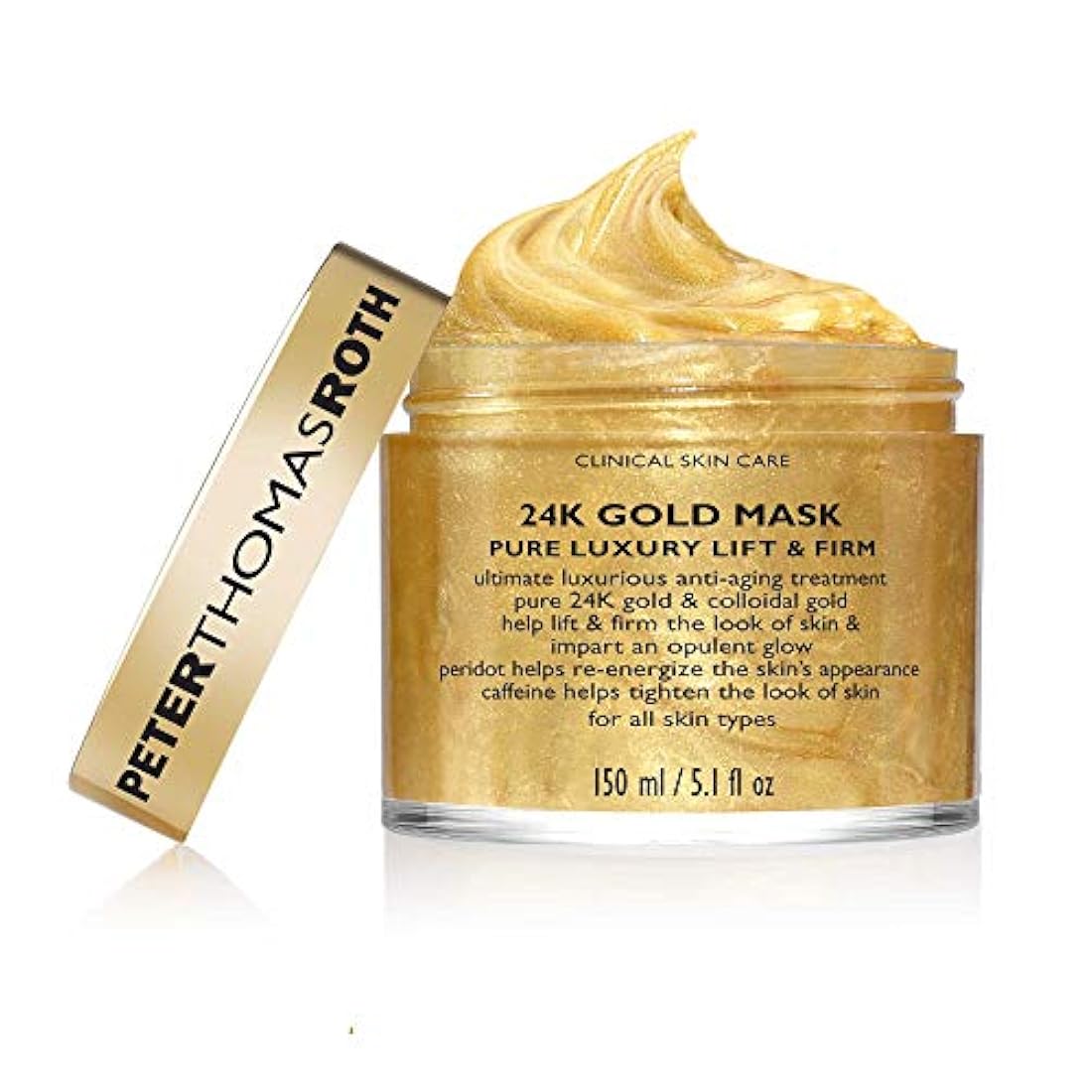 Máscara de oro de 24 K puro de lujo que levanta y reafirma