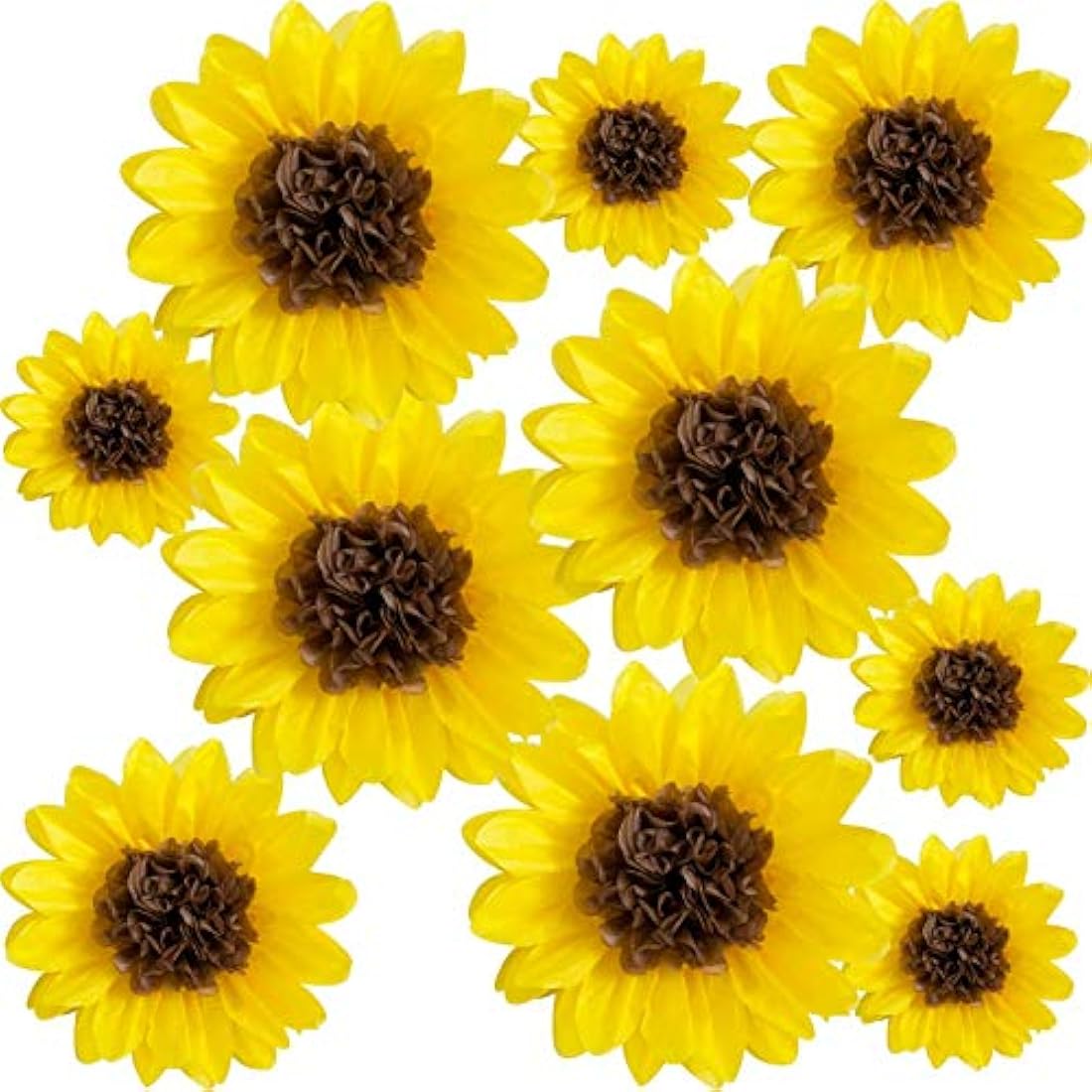 Pomos de papel de girasol para decoración de fiestas