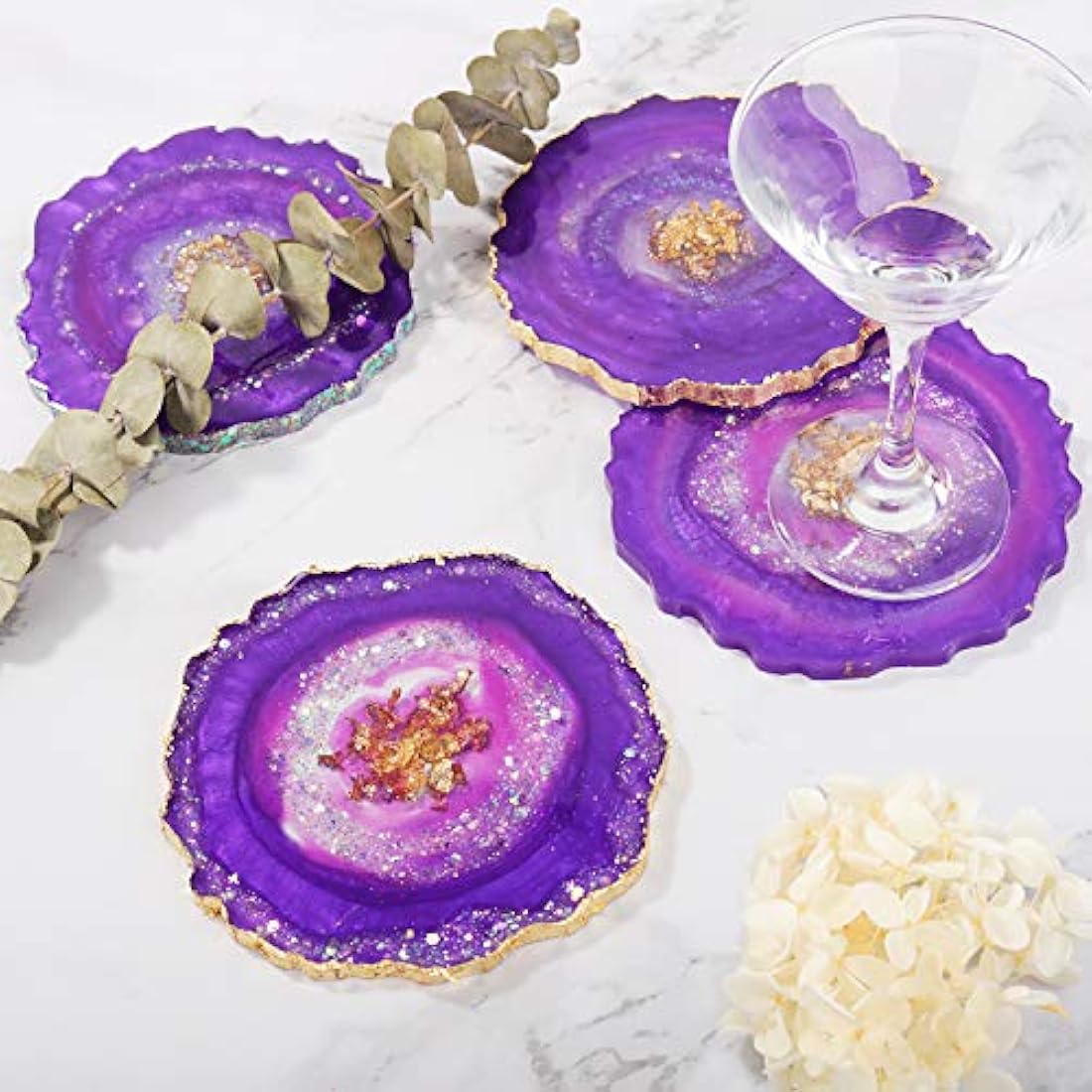 Moldes de resina para posavasos 4 unidades