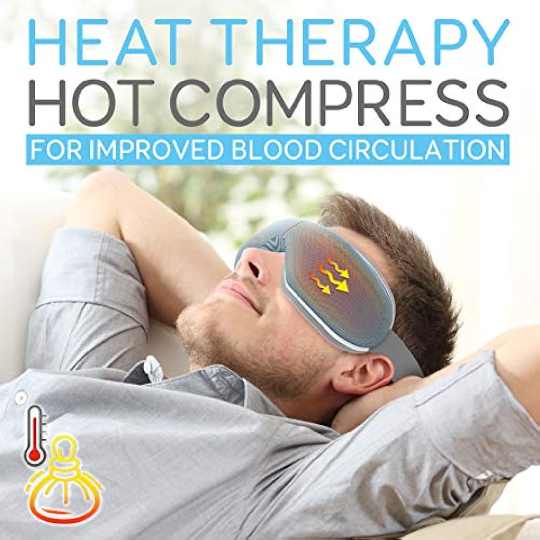 Masajeador de ojos eléctrico SERENELIFE SLEYMSG99