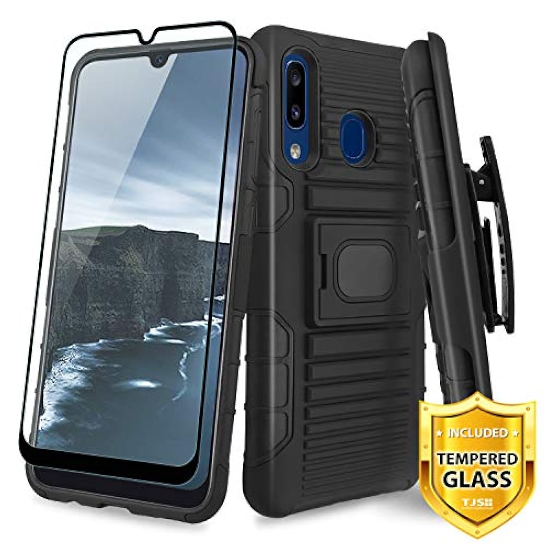 TJS - Funda para Samsung Galaxy con protector de pantalla